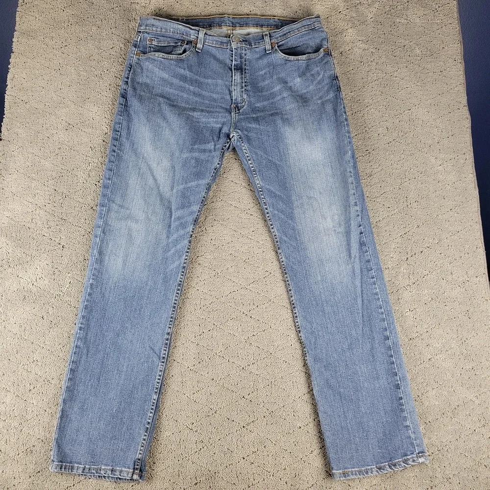 Levis 559 Jeans Mens 38x34 Blue Relaxed Straight Leg Mid Rise Stretch Denim